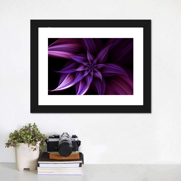 Elegant Fantasy Flower Canvas Wall Art-3 Horizontal-Gallery Wrap-25" x 16"-Tiaracle