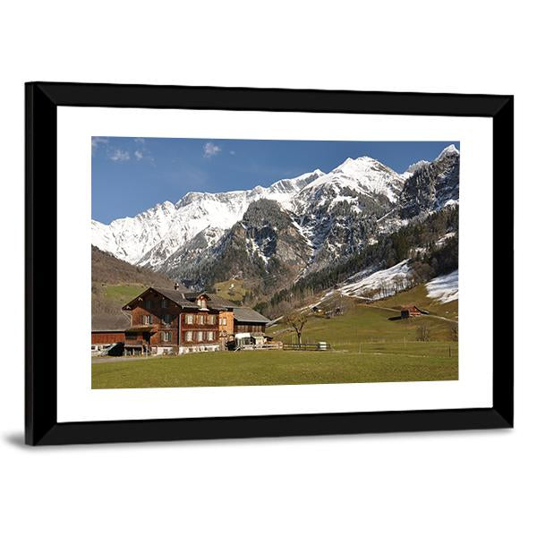 Elm Village Switzerland Canvas Wall Art-3 Horizontal-Gallery Wrap-25" x 16"-Tiaracle