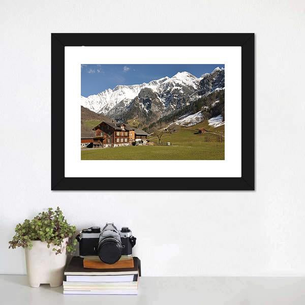 Elm Village Switzerland Canvas Wall Art-3 Horizontal-Gallery Wrap-25" x 16"-Tiaracle