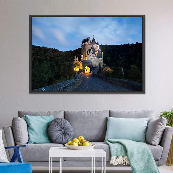 Eltz Castle Germany Canvas Wall Art-3 Horizontal-Gallery Wrap-25" x 16"-Tiaracle