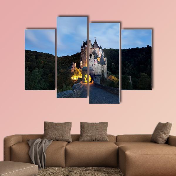 Eltz Castle Germany Canvas Wall Art-4 Pop-Gallery Wrap-50" x 32"-Tiaracle