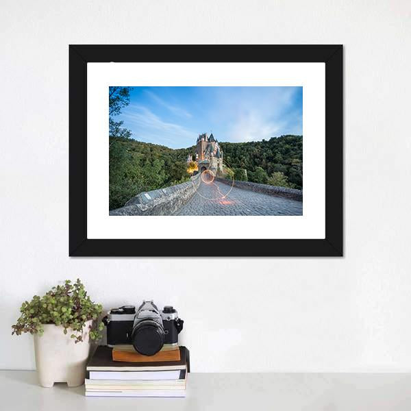 Eltz Castle In Germany Panoramic Canvas Wall Art-1 Piece-36" x 12"-Tiaracle