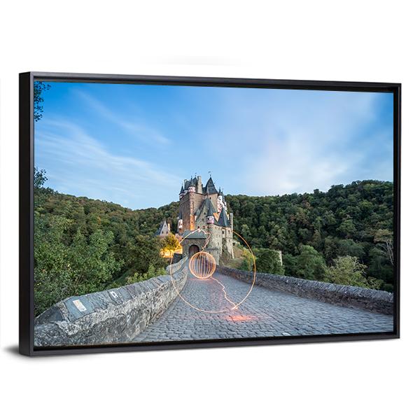 Eltz Castle In Germany Panoramic Canvas Wall Art-1 Piece-36" x 12"-Tiaracle
