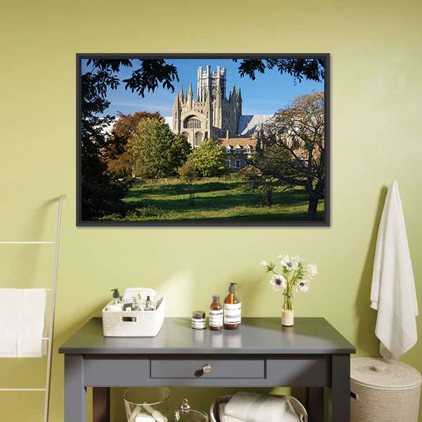 Ely Cathedral Cambridgeshire Canvas Wall Art-5 Horizontal-Gallery Wrap-22" x 12"-Tiaracle