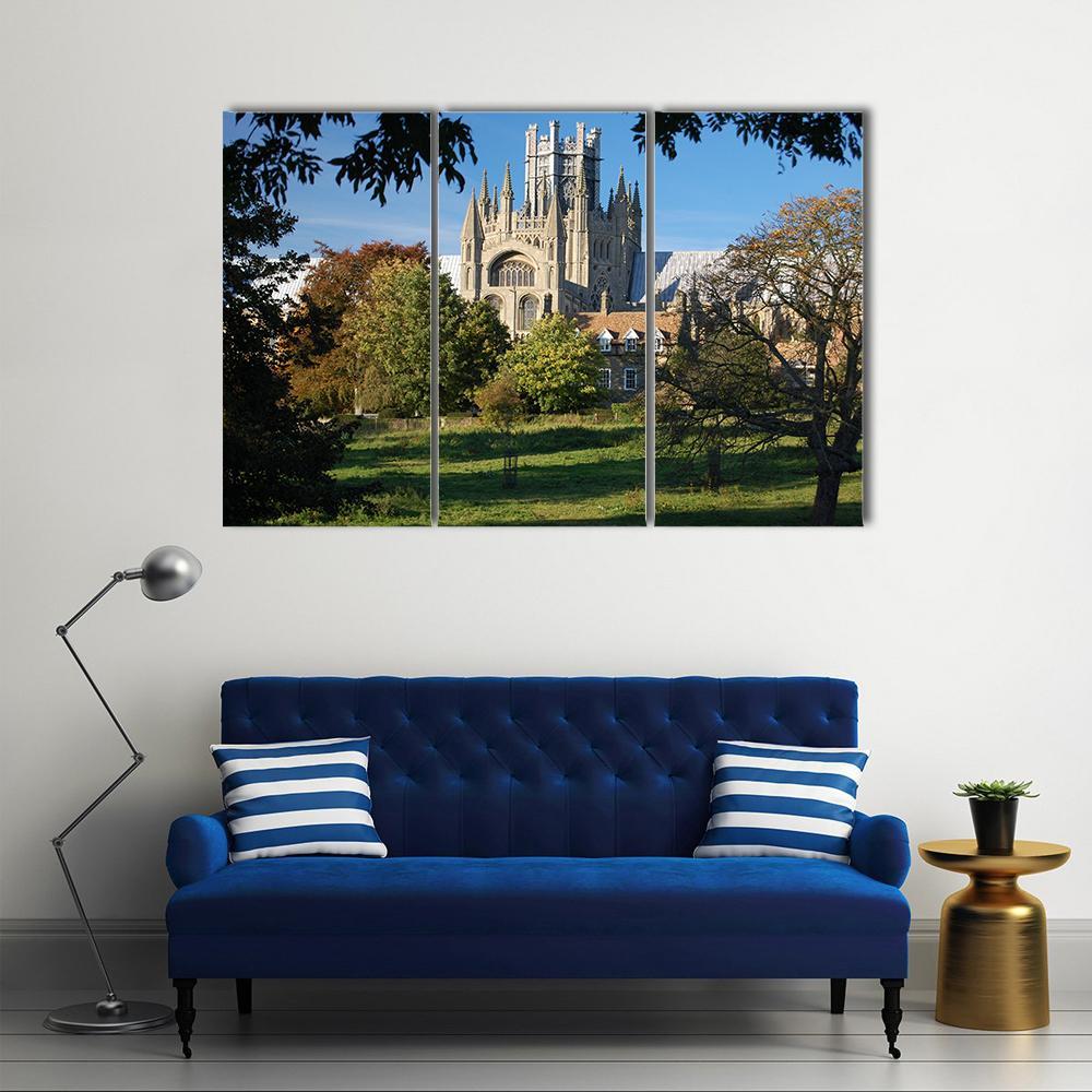 Ely Cathedral Cambridgeshire Canvas Wall Art-3 Horizontal-Gallery Wrap-37" x 24"-Tiaracle