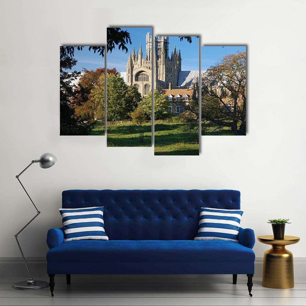 Ely Cathedral Cambridgeshire Canvas Wall Art-4 Pop-Gallery Wrap-50" x 32"-Tiaracle