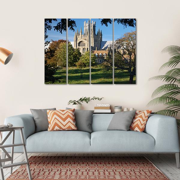 Ely Cathedral Cambridgeshire Canvas Wall Art-4 Horizontal-Gallery Wrap-34" x 24"-Tiaracle