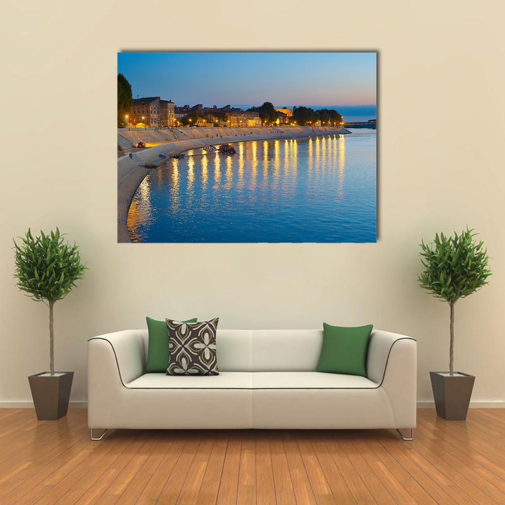 Embankment Of Arles Canvas Wall Art-1 Piece-Gallery Wrap-48" x 32"-Tiaracle