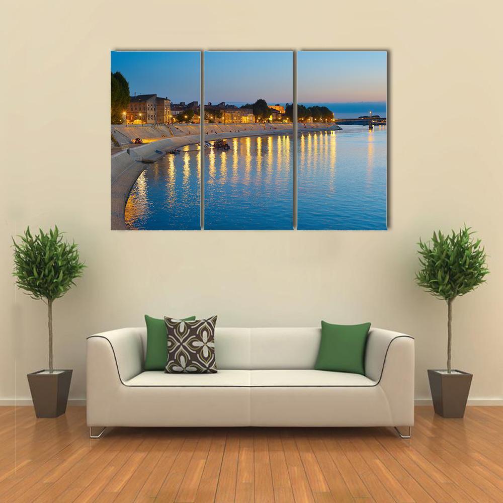 Embankment Of Arles Canvas Wall Art-3 Horizontal-Gallery Wrap-37" x 24"-Tiaracle
