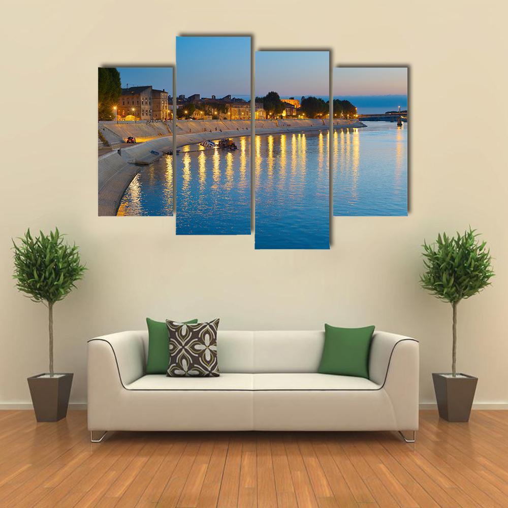 Embankment Of Arles Canvas Wall Art-4 Pop-Gallery Wrap-50" x 32"-Tiaracle