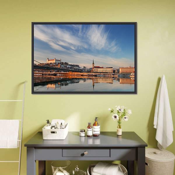 Embankment Of Danube Valley Canvas Wall Art-3 Horizontal-Gallery Wrap-25" x 16"-Tiaracle