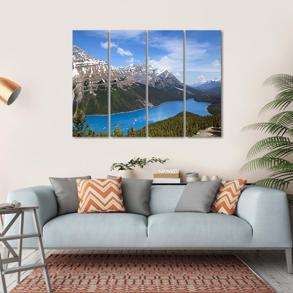 Emerald Lake Alberta Canvas Wall Art-4 Horizontal-Gallery Wrap-34" x 24"-Tiaracle