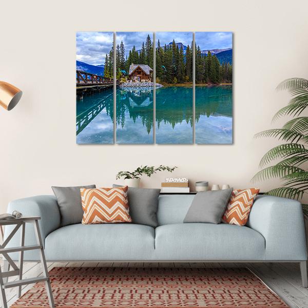 Emerald Lake Canada Canvas Wall Art-4 Horizontal-Gallery Wrap-34" x 24"-Tiaracle