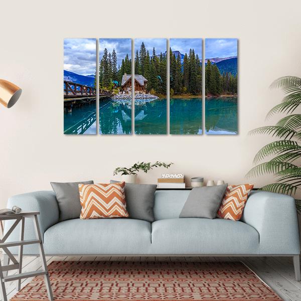Emerald Lake Canada Canvas Wall Art-5 Horizontal-Gallery Wrap-22" x 12"-Tiaracle