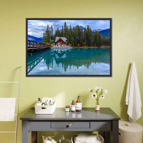 Emerald Lake Canada Canvas Wall Art-3 Horizontal-Gallery Wrap-25" x 16"-Tiaracle