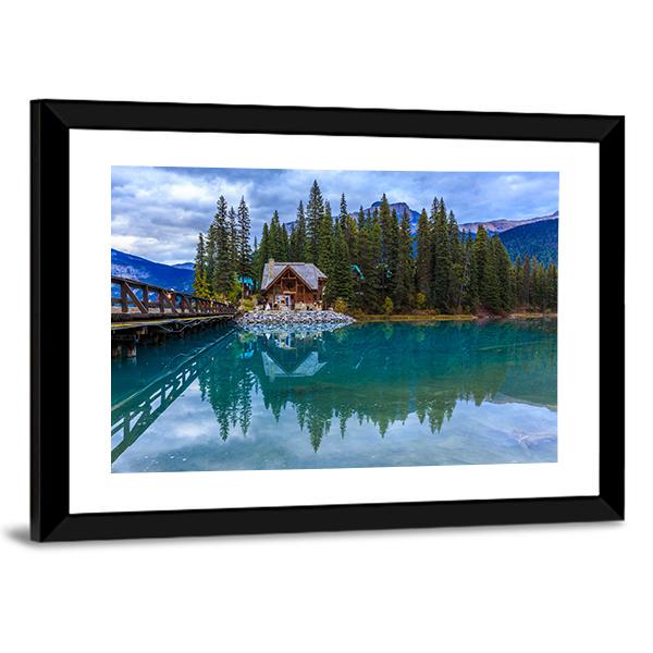 Emerald Lake Canada Canvas Wall Art-3 Horizontal-Gallery Wrap-25" x 16"-Tiaracle