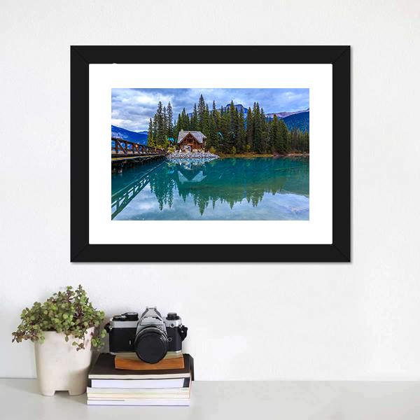 Emerald Lake Canada Canvas Wall Art-3 Horizontal-Gallery Wrap-25" x 16"-Tiaracle