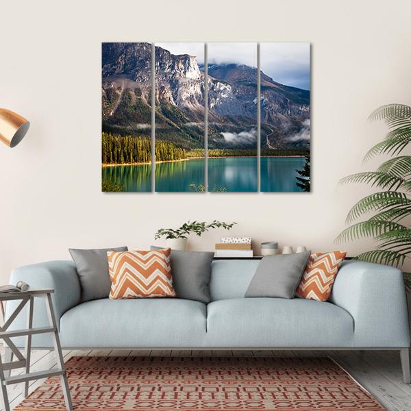 Magic Emerald Lake Canada Canvas Wall Art-4 Horizontal-Gallery Wrap-34" x 24"-Tiaracle