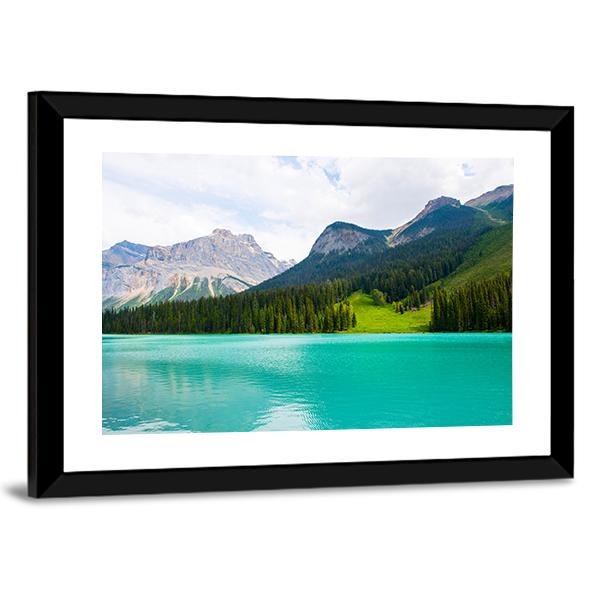 Emerald Lake Canvas Wall Art-3 Horizontal-Gallery Wrap-25" x 16"-Tiaracle