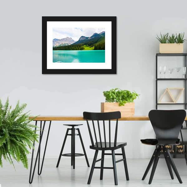 Emerald Lake Canvas Wall Art-3 Horizontal-Gallery Wrap-25" x 16"-Tiaracle