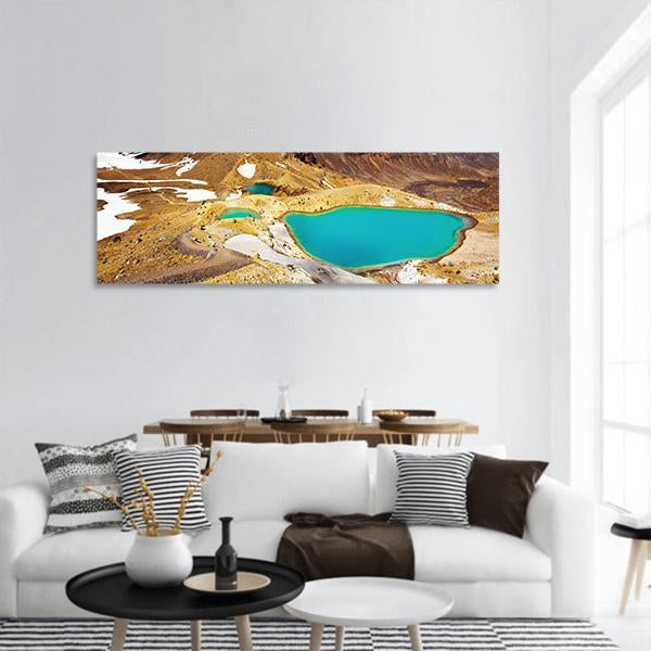 Tongariro National Park Panoramic Canvas Wall Art-3 Piece-25" x 08"-Tiaracle