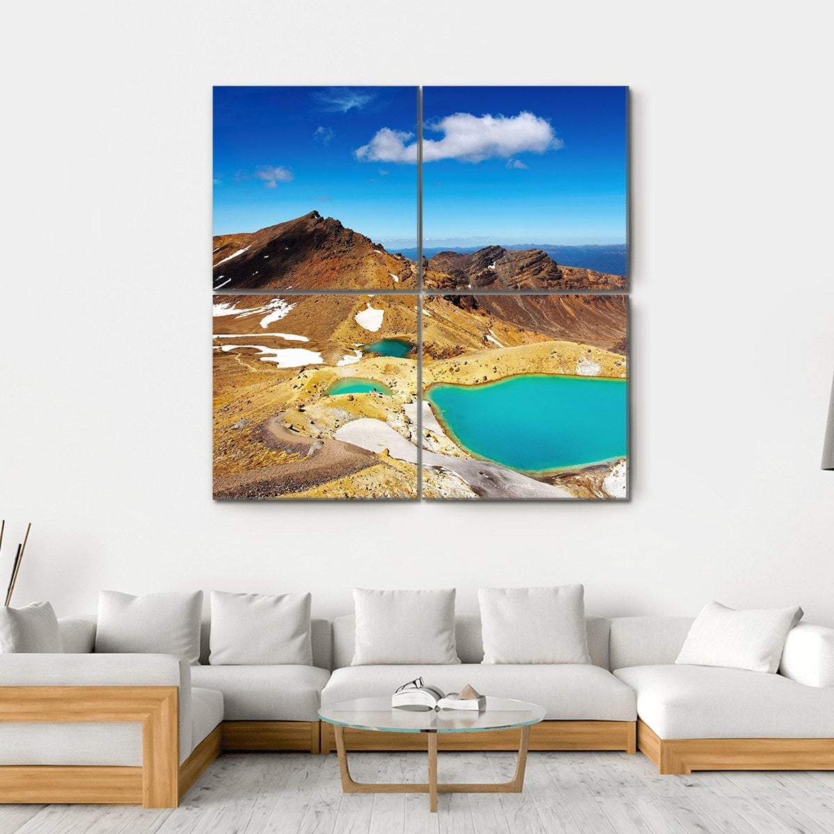 Tongariro National Park Canvas Wall Art-4 Square-Gallery Wrap-17" x 17"-Tiaracle
