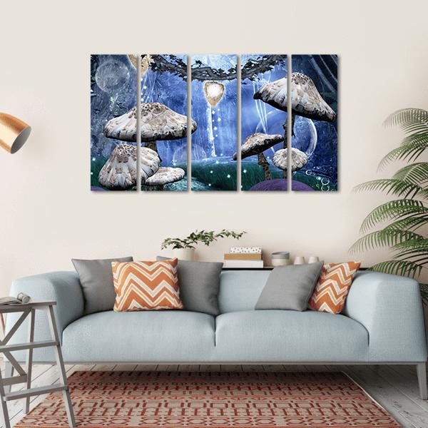 Enchanted Fantasy Forest Canvas Wall Art-5 Horizontal-Gallery Wrap-22" x 12"-Tiaracle