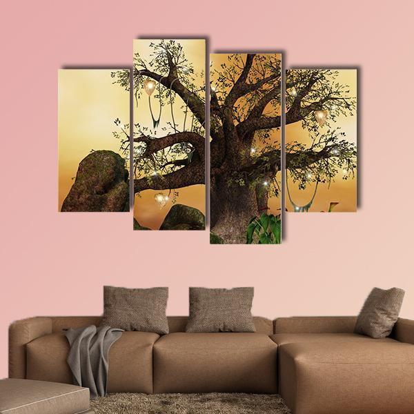 Enchanted Nature Series Canvas Wall Art-4 Pop-Gallery Wrap-50" x 32"-Tiaracle