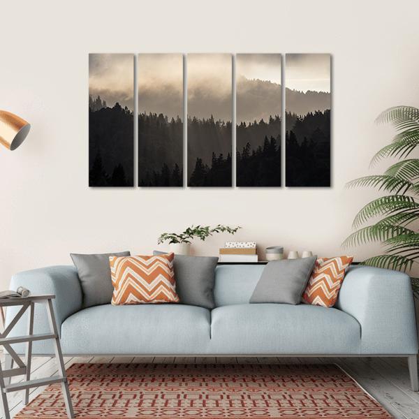 Endless Forest In Humboldt Canvas Wall Art-5 Horizontal-Gallery Wrap-22" x 12"-Tiaracle