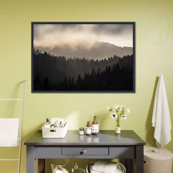 Endless Forest In Humboldt Panoramic Canvas Wall Art-1 Piece-36&quot; x 12&quot;-Tiaracle