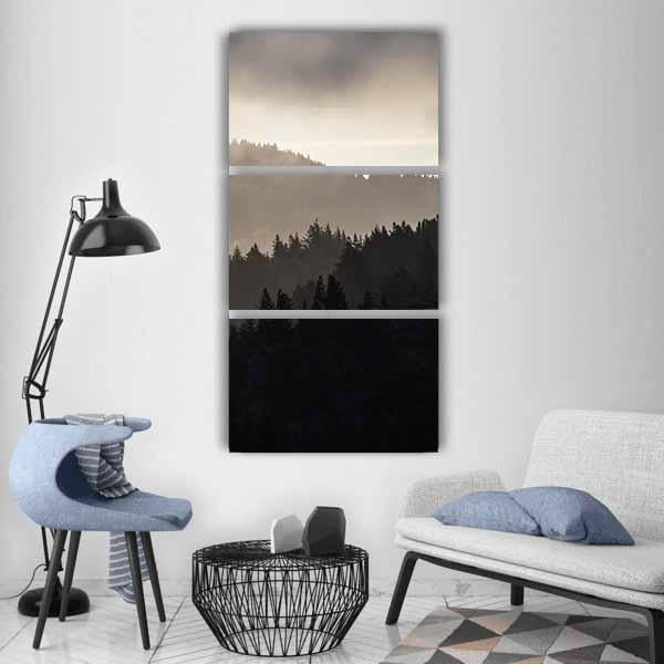 Endless Forest In Humboldt Vertical Canvas Wall Art-3 Vertical-Gallery Wrap-12" x 25"-Tiaracle