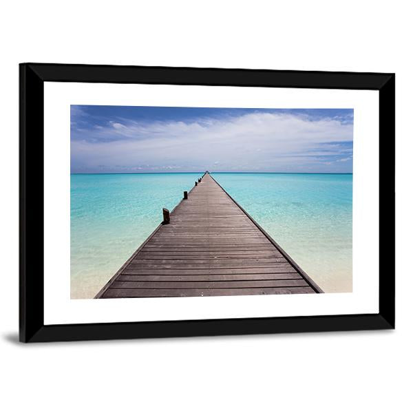 Endless Maldivian Runway Canvas Wall Art-5 Horizontal-Gallery Wrap-22" x 12"-Tiaracle