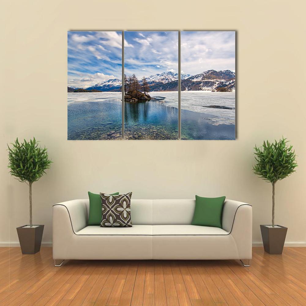 Engadine Valley Switzerland Canvas Wall Art-3 Horizontal-Gallery Wrap-37" x 24"-Tiaracle