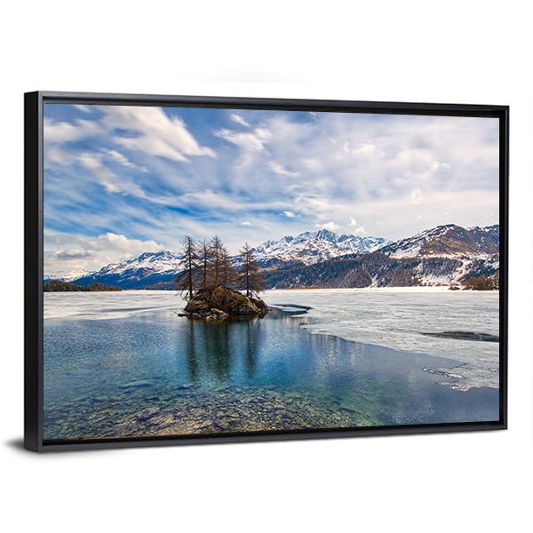 Engadine Valley Switzerland Canvas Wall Art-3 Horizontal-Gallery Wrap-25" x 16"-Tiaracle