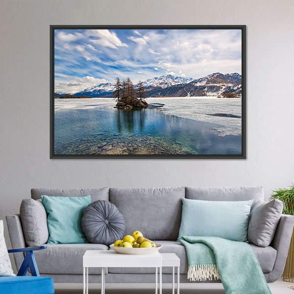 Engadine Valley Switzerland Panoramic Canvas Wall Art-1 Piece-36" x 12"-Tiaracle