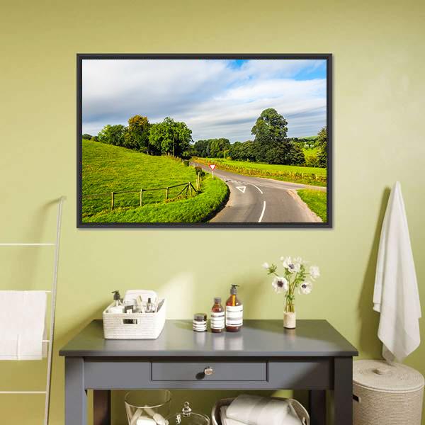 English Country Panorama Around Salisbury Canvas Wall Art-3 Horizontal-Gallery Wrap-25" x 16"-Tiaracle