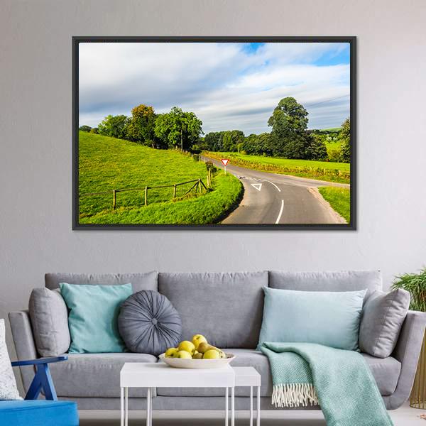 English Country Panorama Around Salisbury Canvas Wall Art-3 Horizontal-Gallery Wrap-25" x 16"-Tiaracle