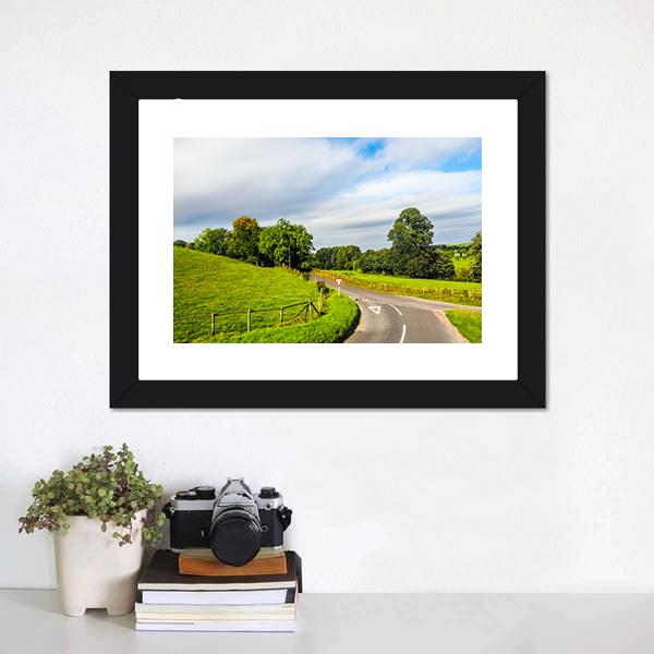 English Country Panorama Around Salisbury Canvas Wall Art-3 Horizontal-Gallery Wrap-25" x 16"-Tiaracle