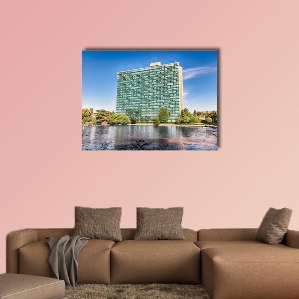 ENI Headquarters Canvas Wall Art-1 Piece-Gallery Wrap-48" x 32"-Tiaracle