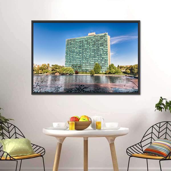 ENI Headquarters Canvas Wall Art-1 Piece-Floating Frame-24" x 16"-Tiaracle