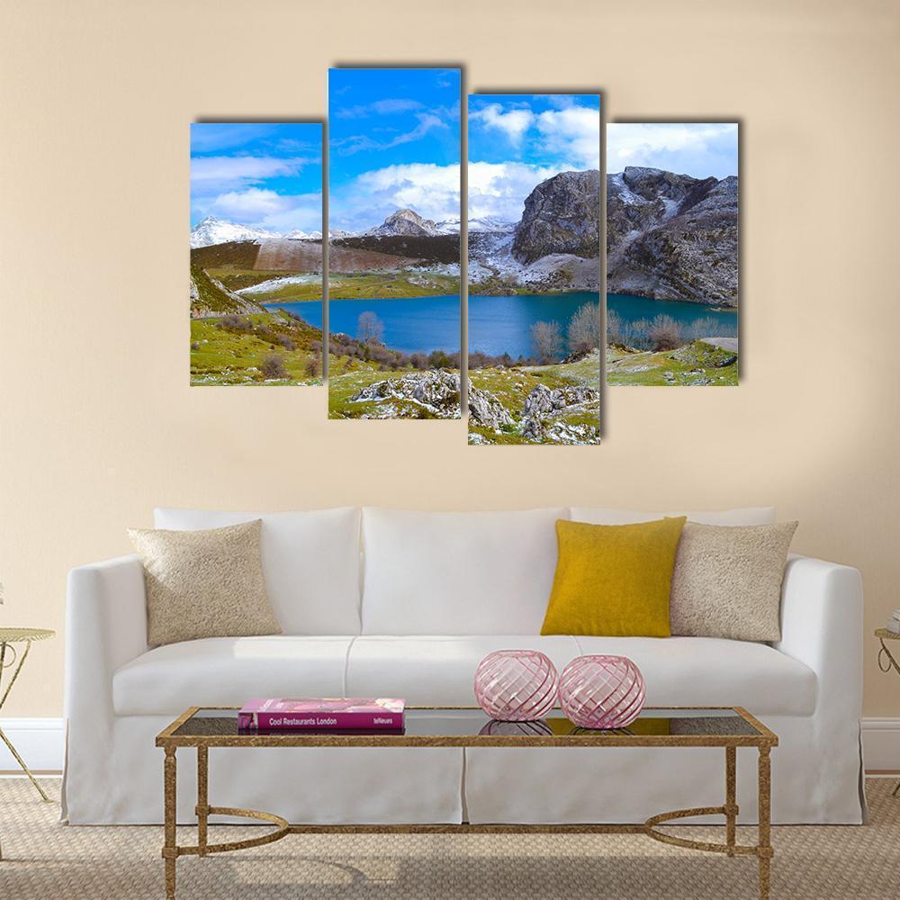 Enol Lake Austria Canvas Wall Art-4 Pop-Gallery Wrap-50" x 32"-Tiaracle