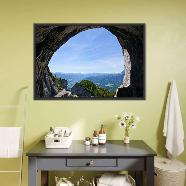 Entrance Of Eisriesenwelt Canvas Wall Art-3 Horizontal-Gallery Wrap-25" x 16"-Tiaracle