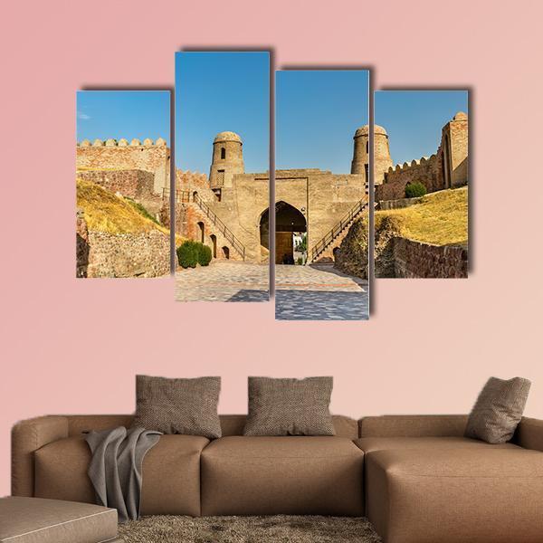 Entrance Of Hisor Fortress Canvas Wall Art-4 Pop-Gallery Wrap-50" x 32"-Tiaracle