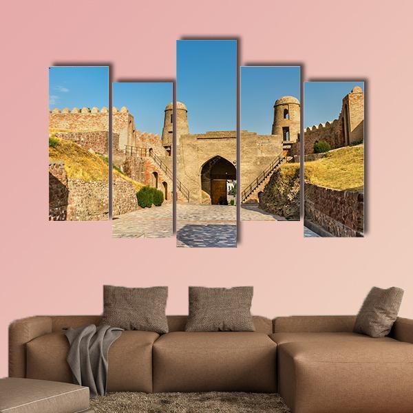 Entrance Of Hisor Fortress Canvas Wall Art-5 Pop-Gallery Wrap-47" x 32"-Tiaracle