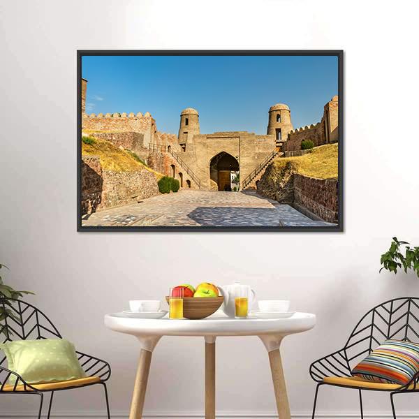 Entrance Of Hisor Fortress Canvas Wall Art-1 Piece-Floating Frame-24" x 16"-Tiaracle