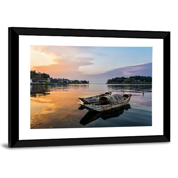 Erhai Lake China Canvas Wall Art-5 Horizontal-Gallery Wrap-22" x 12"-Tiaracle