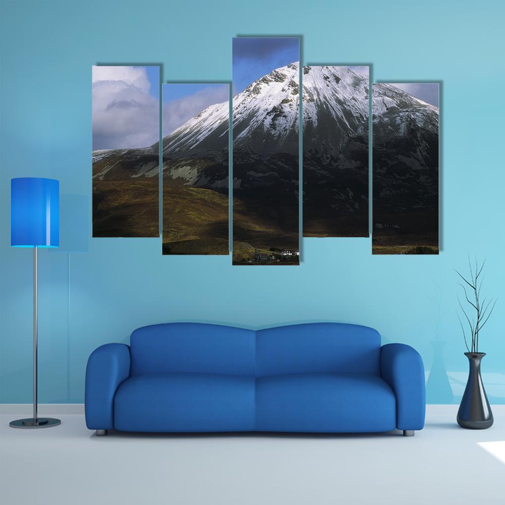 Errigal Mountain Ireland Canvas Wall Art-5 Pop-Gallery Wrap-47" x 32"-Tiaracle