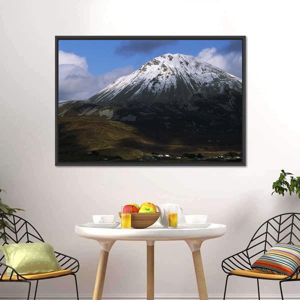 Errigal Mountain Ireland Canvas Wall Art-1 Piece-Floating Frame-24" x 16"-Tiaracle