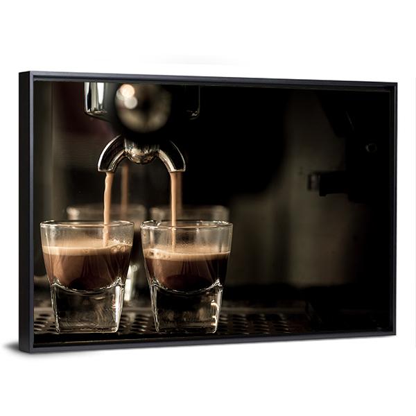 Espresso Coffee Canvas Wall Art-3 Horizontal-Gallery Wrap-25&quot; x 16&quot;-Tiaracle