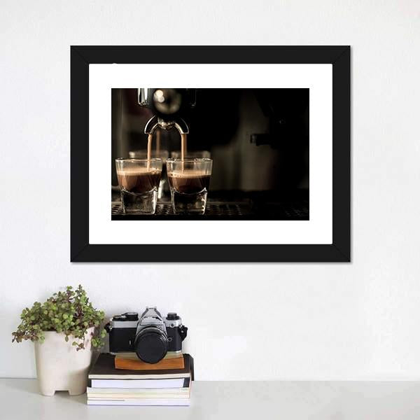 Espresso Coffee Canvas Wall Art-3 Horizontal-Gallery Wrap-25&quot; x 16&quot;-Tiaracle